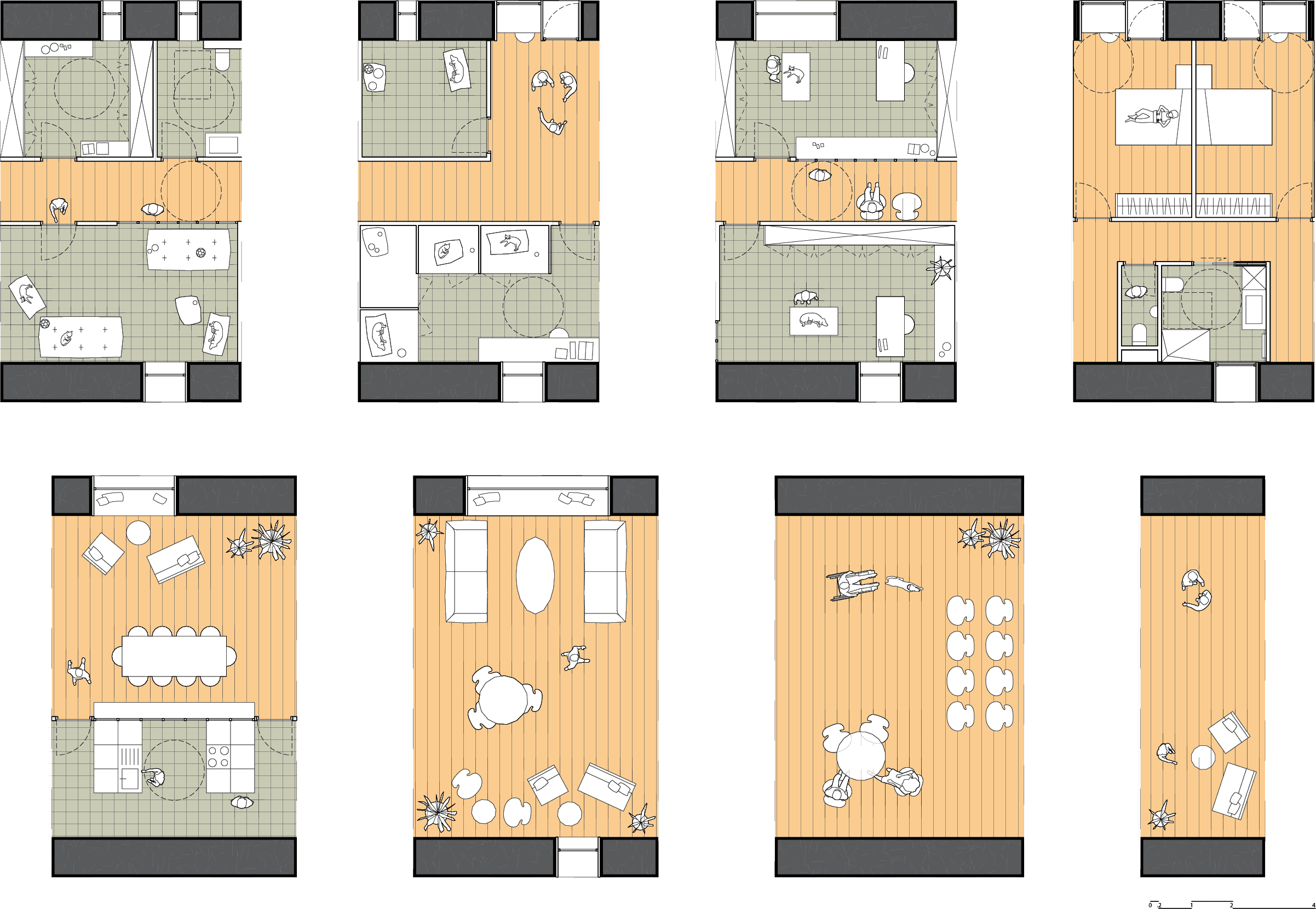 OBJETS_STRAW BALE PUZZLE - social house 2020 - straw bale puzzle, habitat social - paille porteuse, modulaire, évolutive, structure en bois, chaux, soins aux animaux comme activité d'inclusion sociale, production d'un potager et vente dans un contexte local