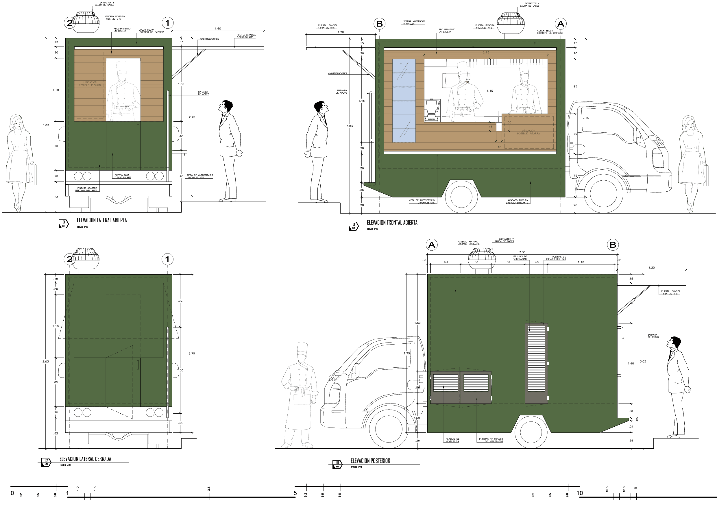OBJET_ARCHITECTURE MOBILE - food truck autosuffisant 2015 - architecture mobile, food truck autosuffisant - culinaire, compact, acier inox, économie local, atelier