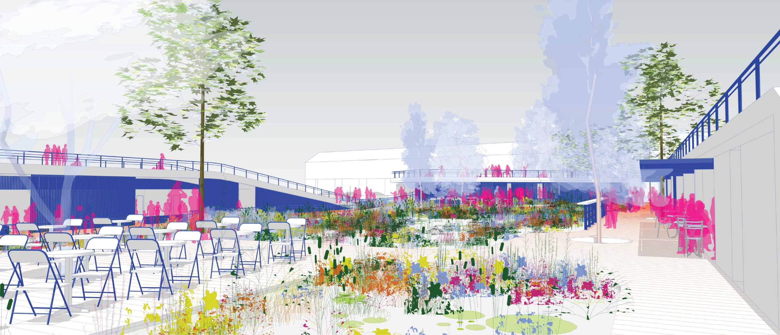 2019 - lieu de baignade, piscine écologique flottante, Strasbourg, filtration et épuration naturelles, promenade, remparts réutiliser et revaloriser l'espace perdu de la ville