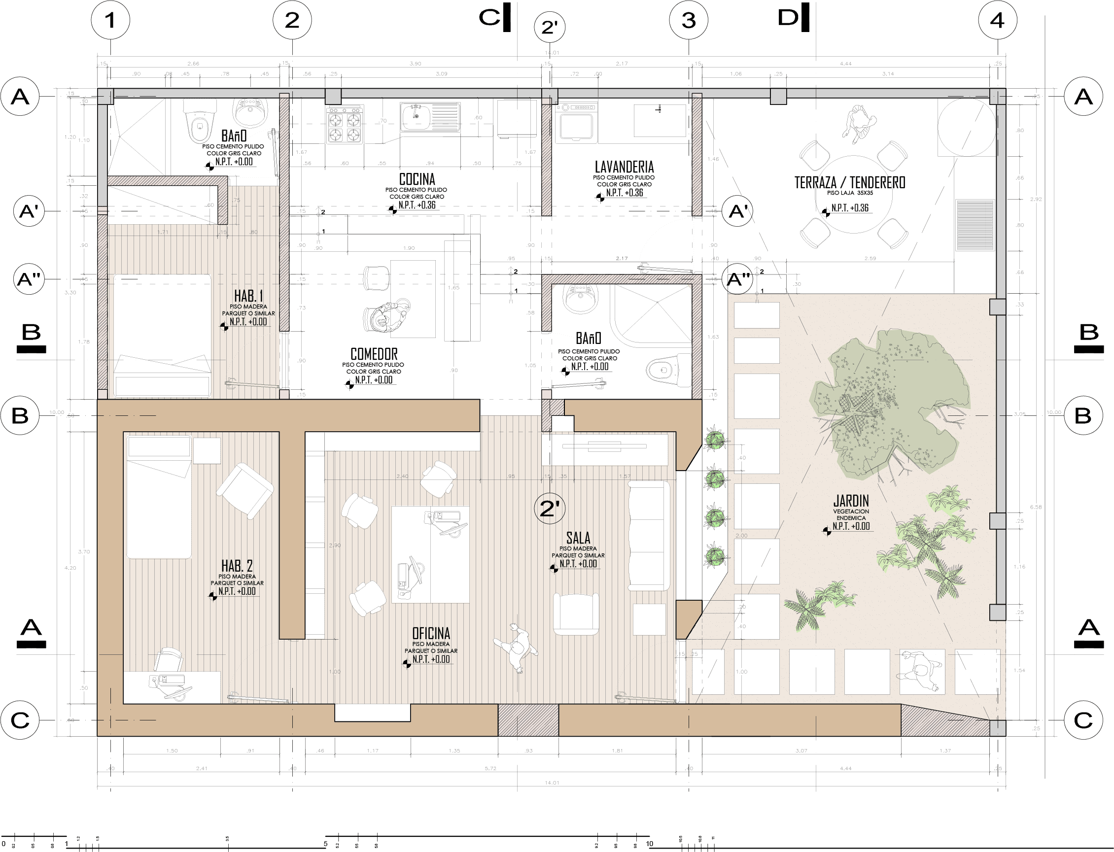 OBJETS_MAISON ROBLES - Projet d’extension et rénovation d'une maison familiale 2014 - Agrandissement et rénovation d'une maison individuelle - mémoire, lumière, existant - terre, bois, brique