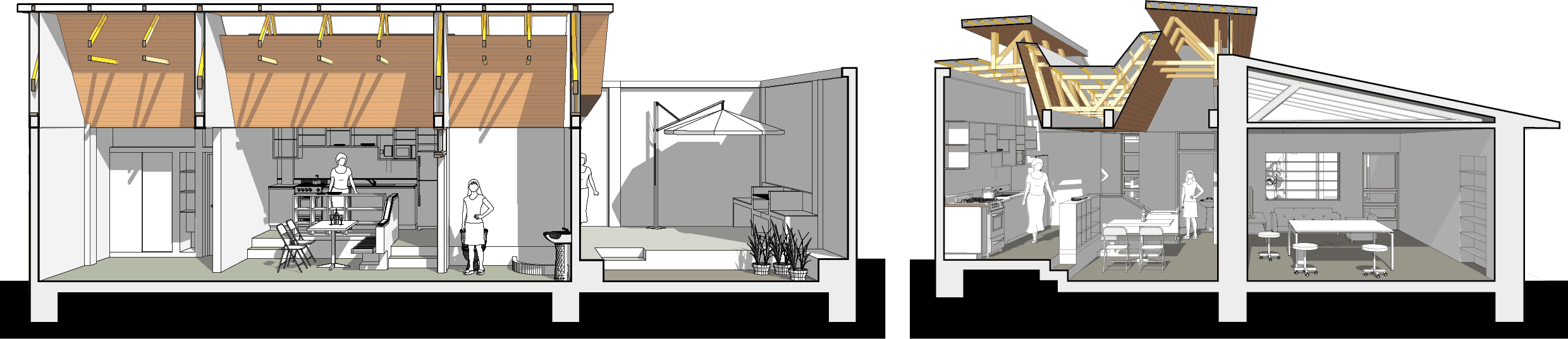OBJETS_MAISON ROBLES - Projet d’extension et rénovation d'une maison familiale 2014 - Agrandissement et rénovation d'une maison individuelle - mémoire, lumière, existant - terre, bois, brique